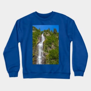 USA. Alaska. Waterfall. Crewneck Sweatshirt